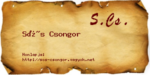 Sós Csongor névjegykártya